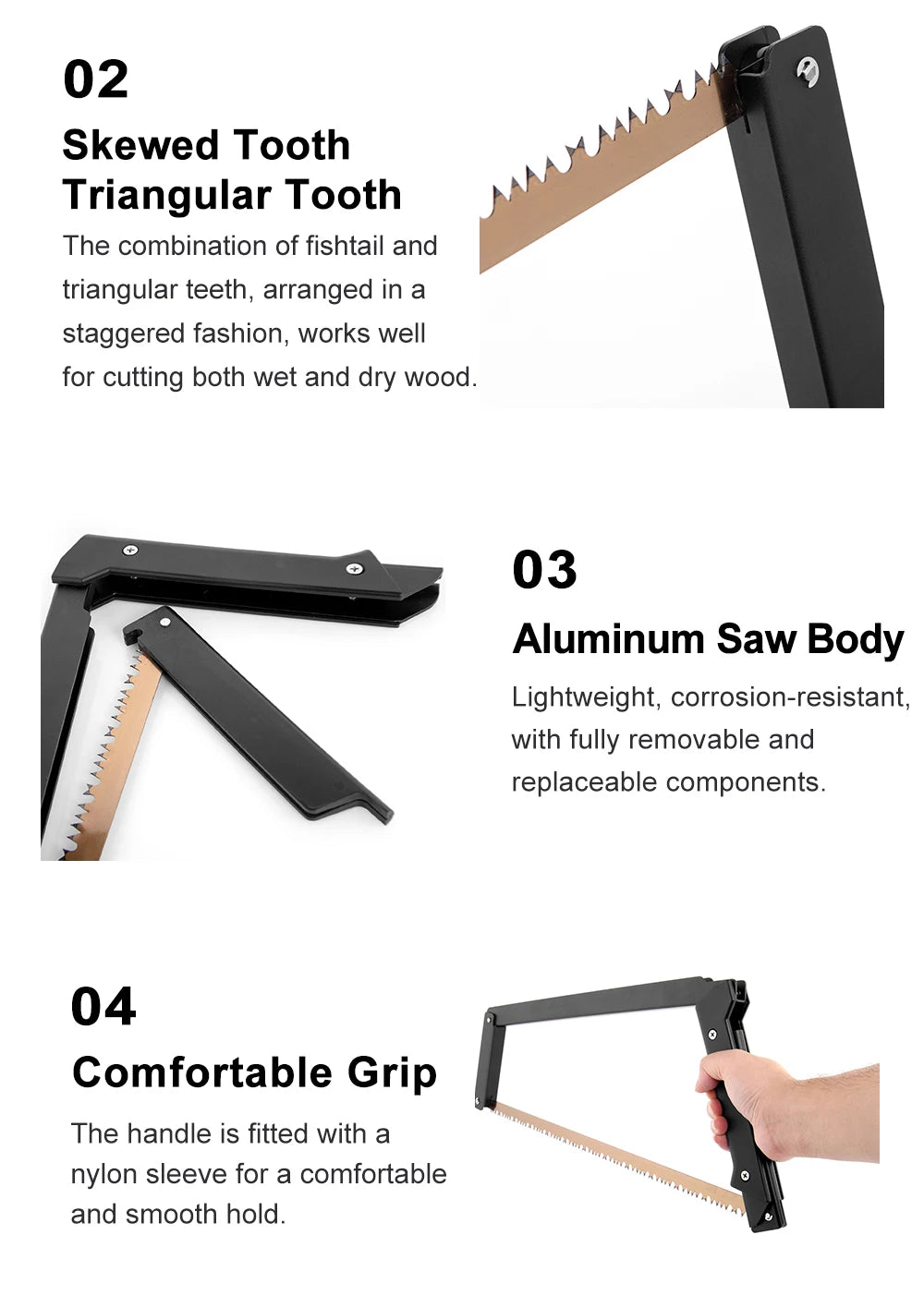 Folding Hand Saw for Camping and Tree Pruning