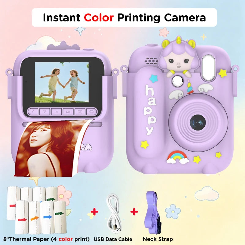 Kids Instant Color Printing Camera 32GB 1080P