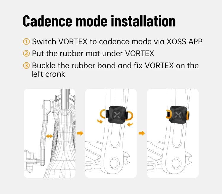 XOSS Vortex Speed Cadence Sensor for Bicycle Computer IPX7 Waterproof 300Hrs Battery Life Bluetooth ANT+ Bike Accessories MTB