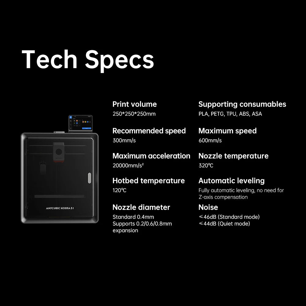 Anycubic Kobra S1 Hızlı 3D Yazıcı