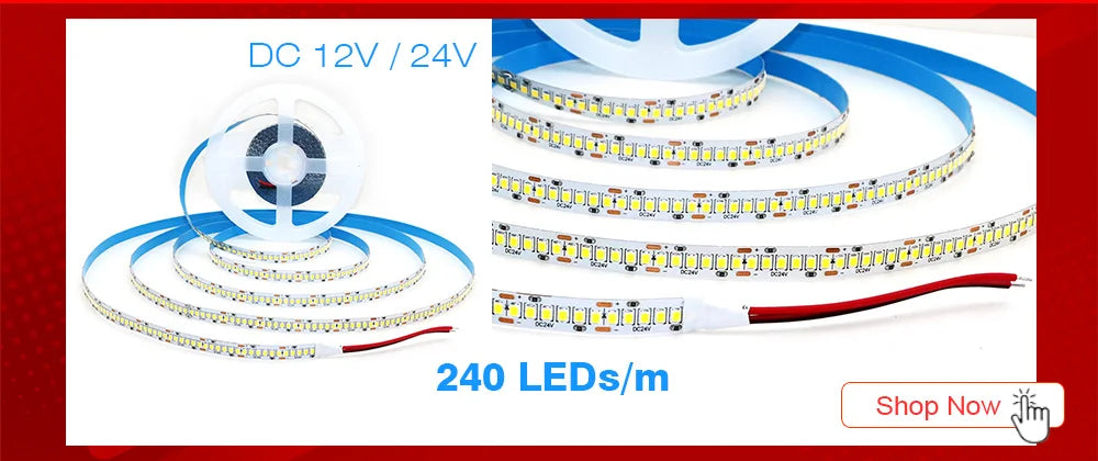 Flexible White LED Strip - 12V / 24V Options