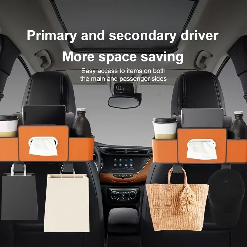 Car Seat-Back Organiser with Tissue Storage