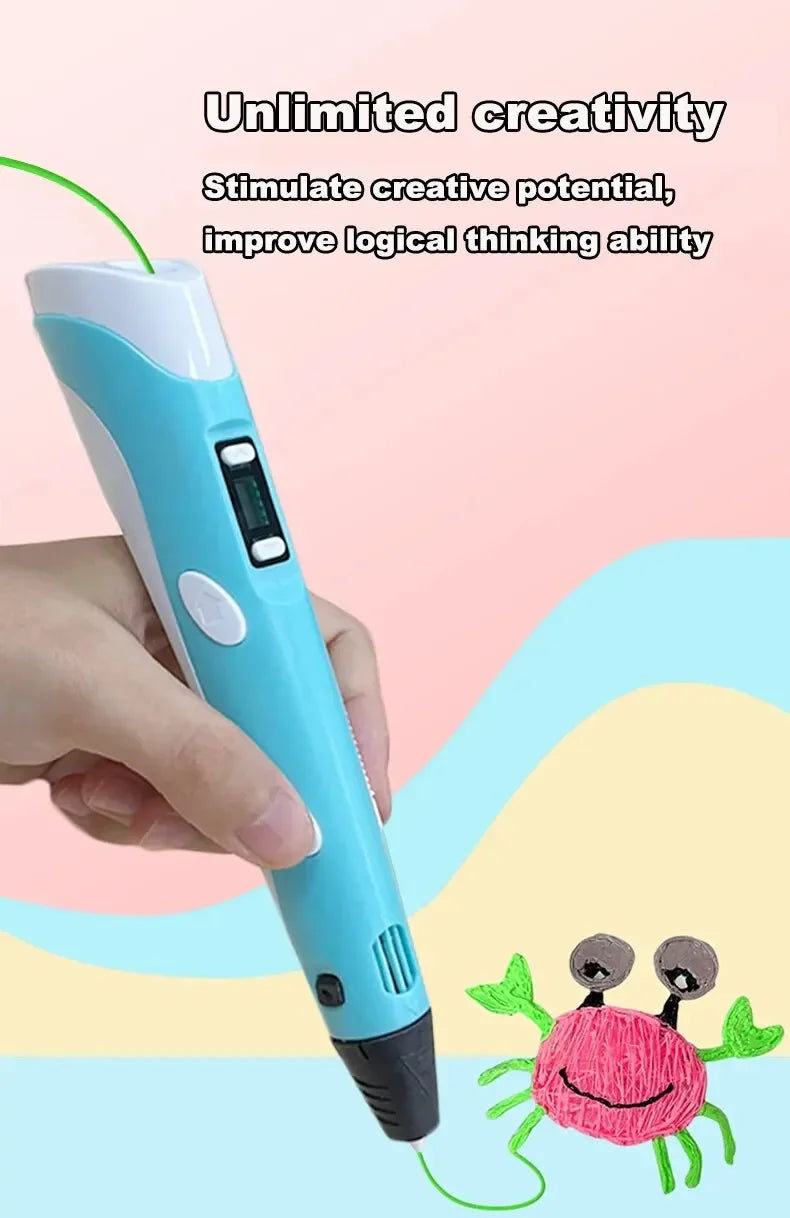 USB 3D Printing Pen with 9M PLA for Creative DIY Art