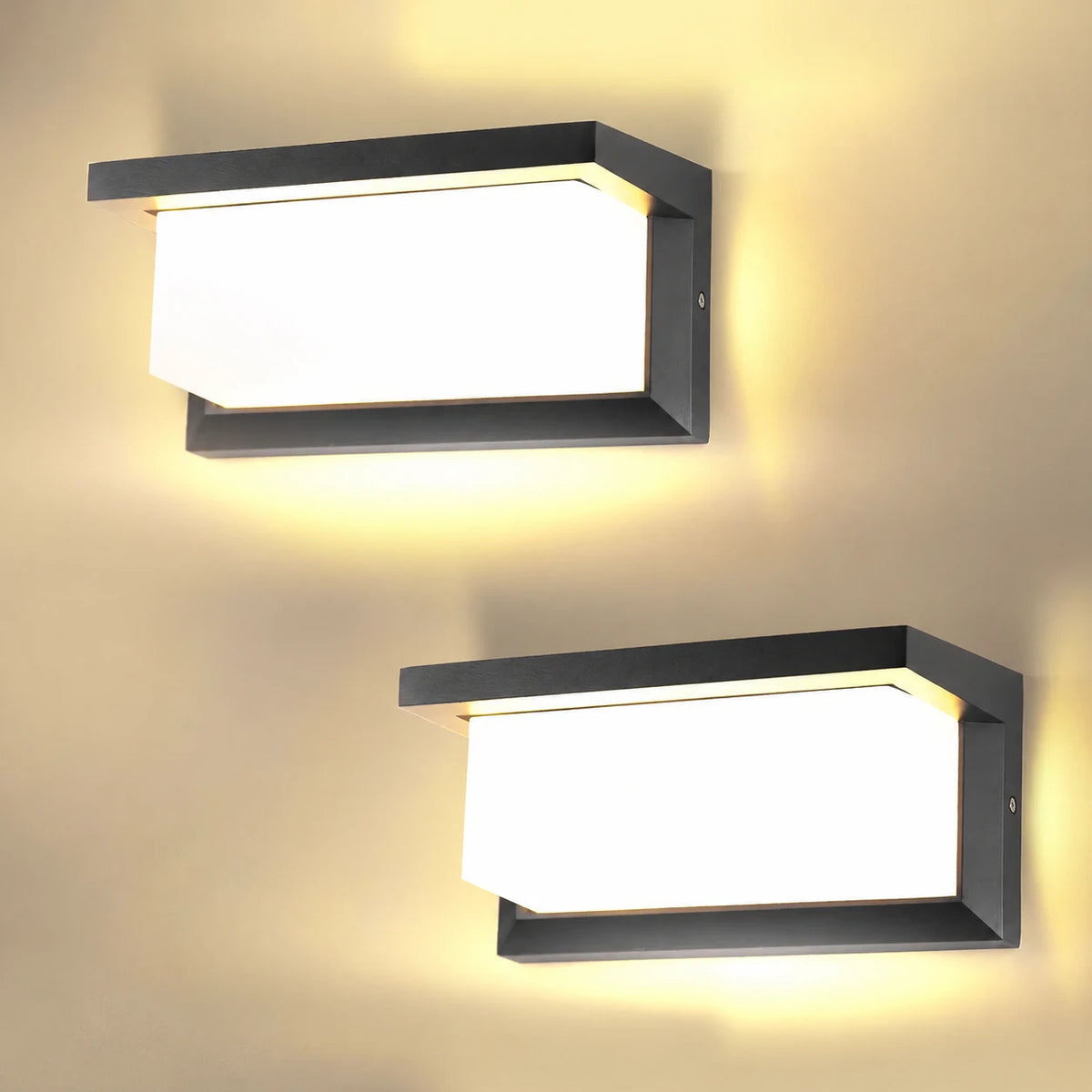 Candeeiro de parede LED retangular de 25 W, branco quente ou frio