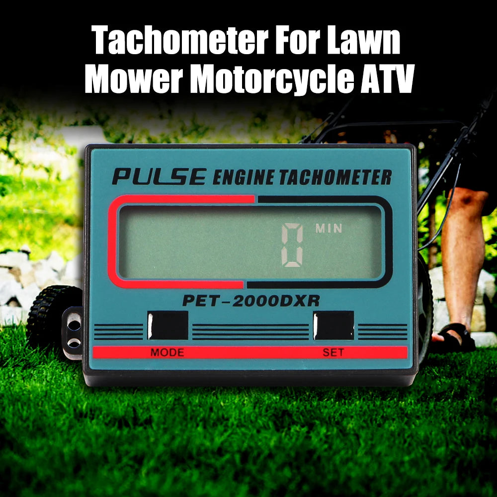 Tachometer 100-30000 RPM Meter Gauge Digital Tach Hour Tester Motorcycle Accessories for ATV Lawn Mower 2/4 Stroke Electric Saw
