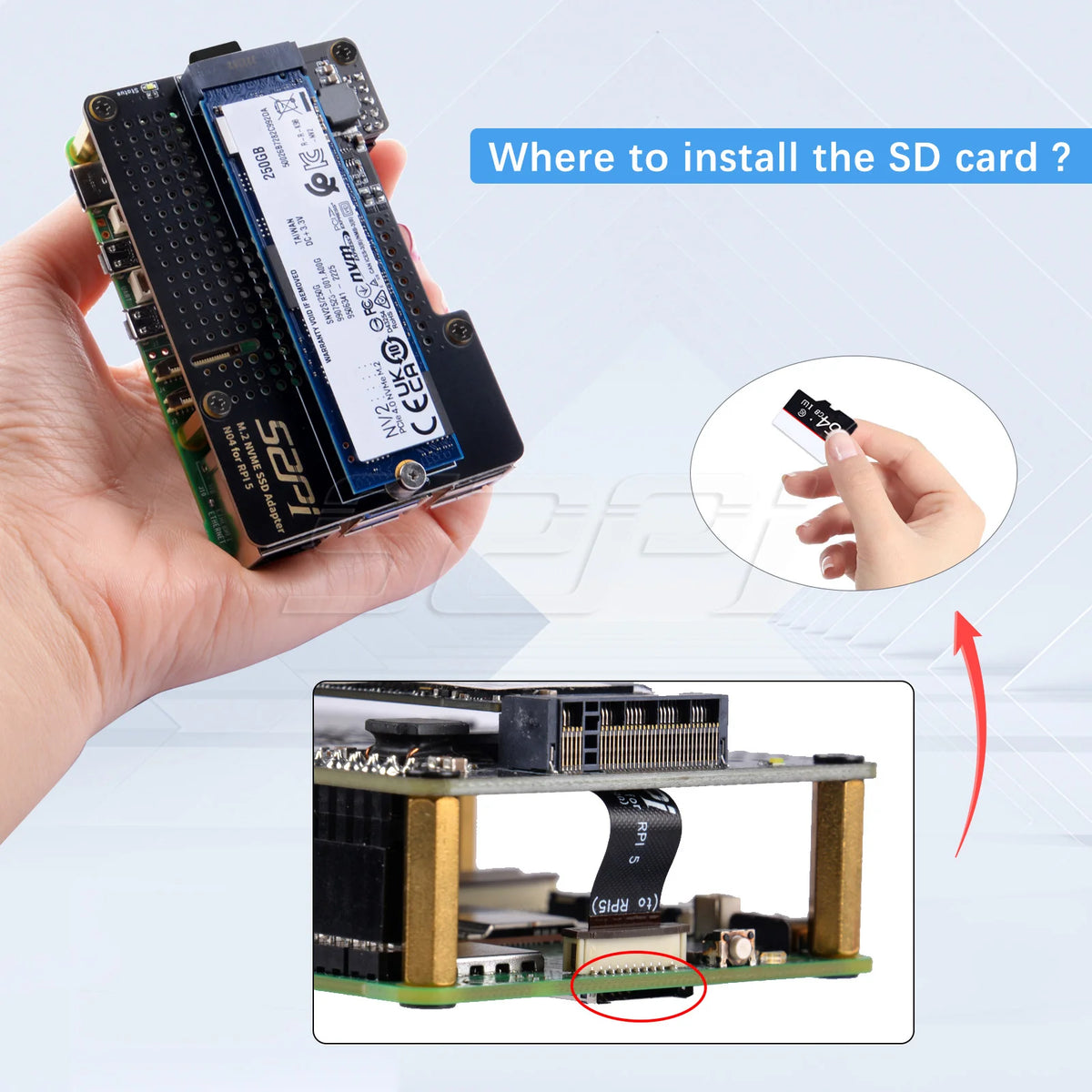 N04 NVMe Adapter Board for Raspberry Pi 5