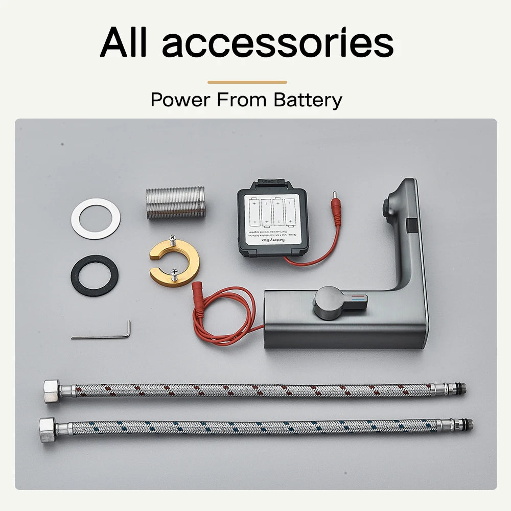 Akıllı Ekranlı Temassız Sensörlü Lavabo Musluğu