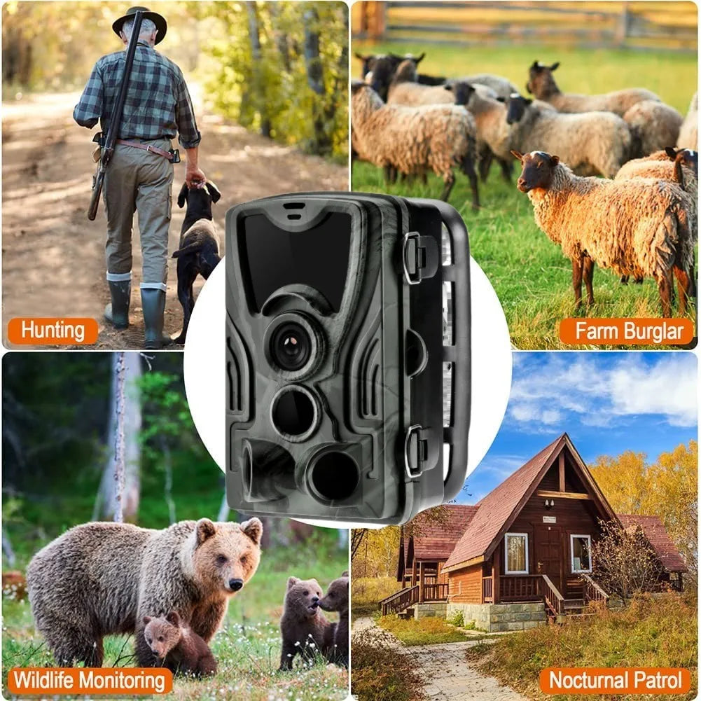 Outdoor 24MP 1080P Hunting Camera 5000 MAh Lithium Battery Night Vision Observation Camera Farm Orchard Home Security Camera