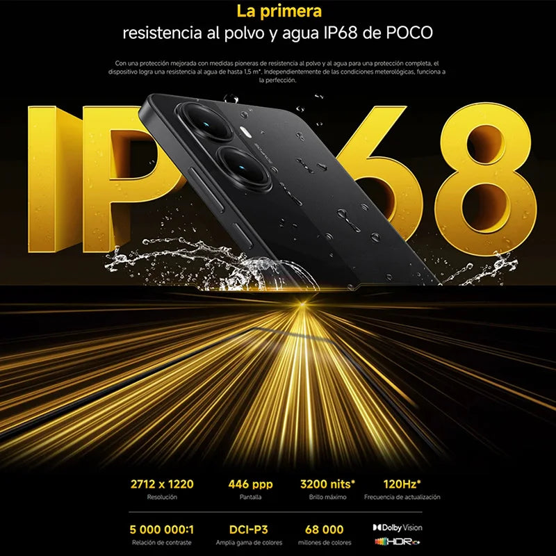 POCO X7 Pro 5G NFC Smartphone con display AMOLED 1.5K