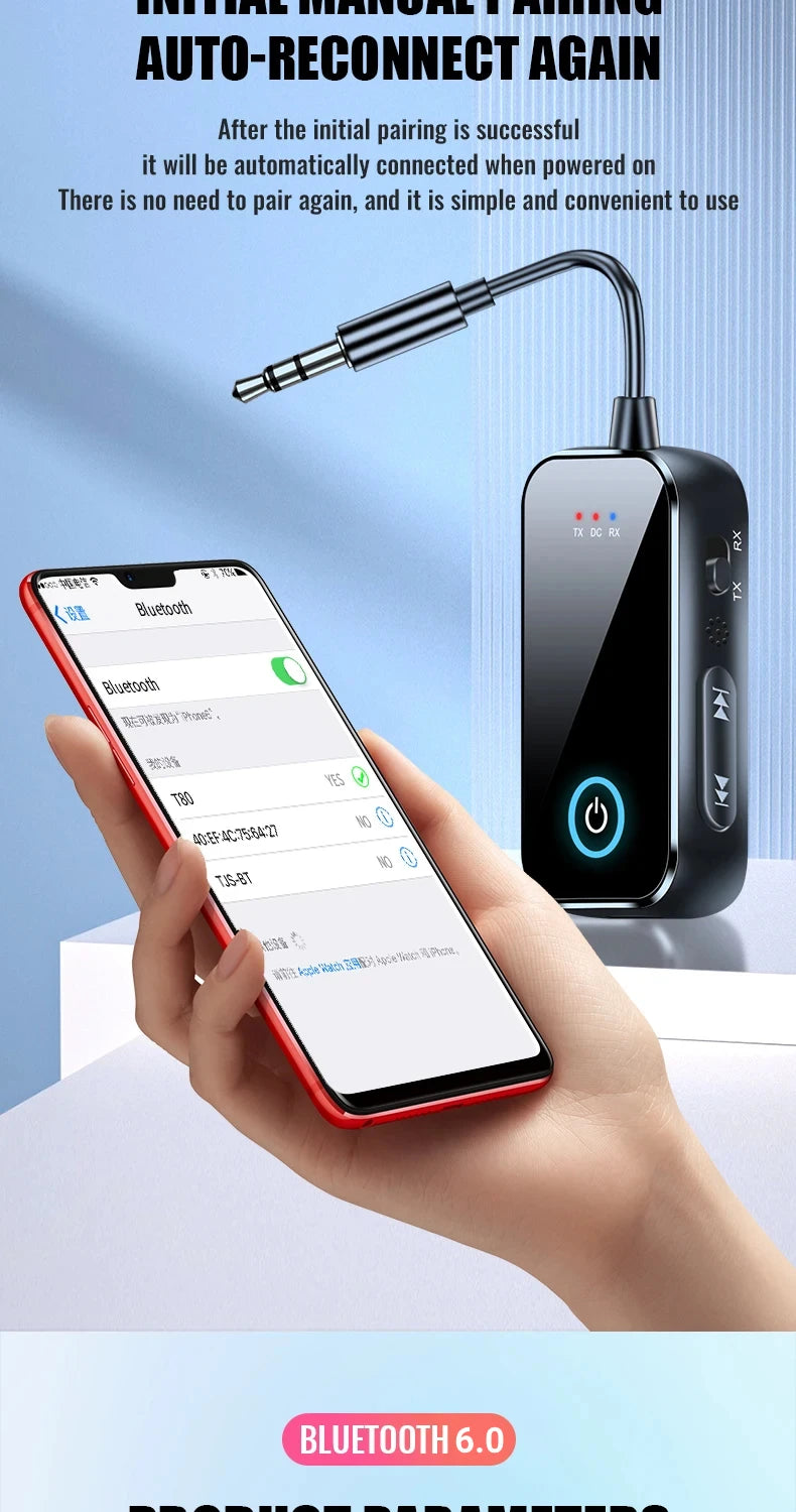Zwei-in-eins Bluetooth-Audiosender und -empfänger