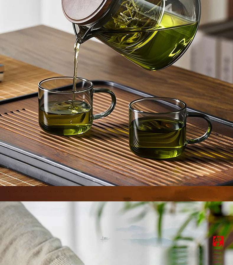 Tea Ceremony Culture Large Capacity Dividing Teacup Removable Glass Inner Tank Home Tea Water Separation Filter Teacup