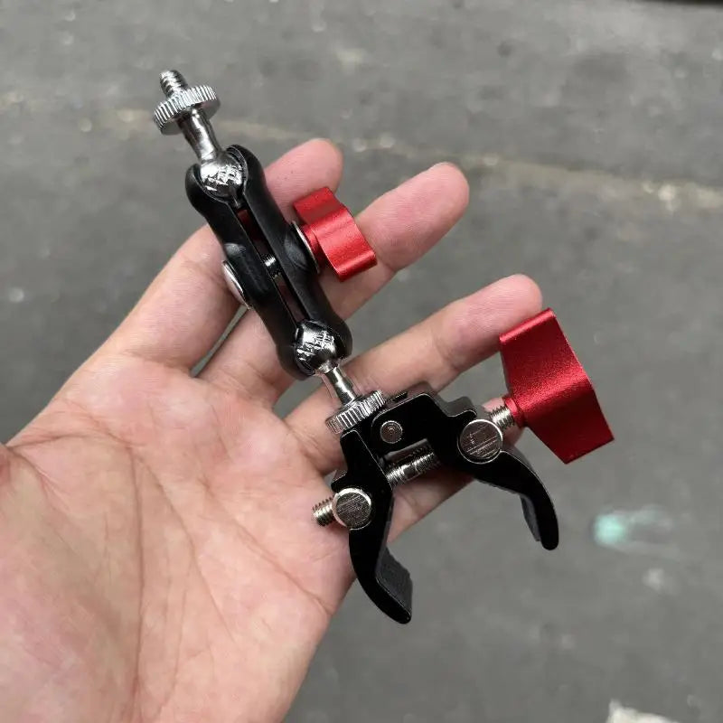 Camera Super Clamp with Double Ball-Head Arm