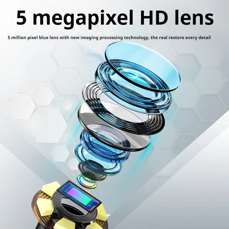 3.9mm HD Two-Way Rotary 360° Industrial Inspection Endoscope Camera with 5.0 Inch IPS Screen