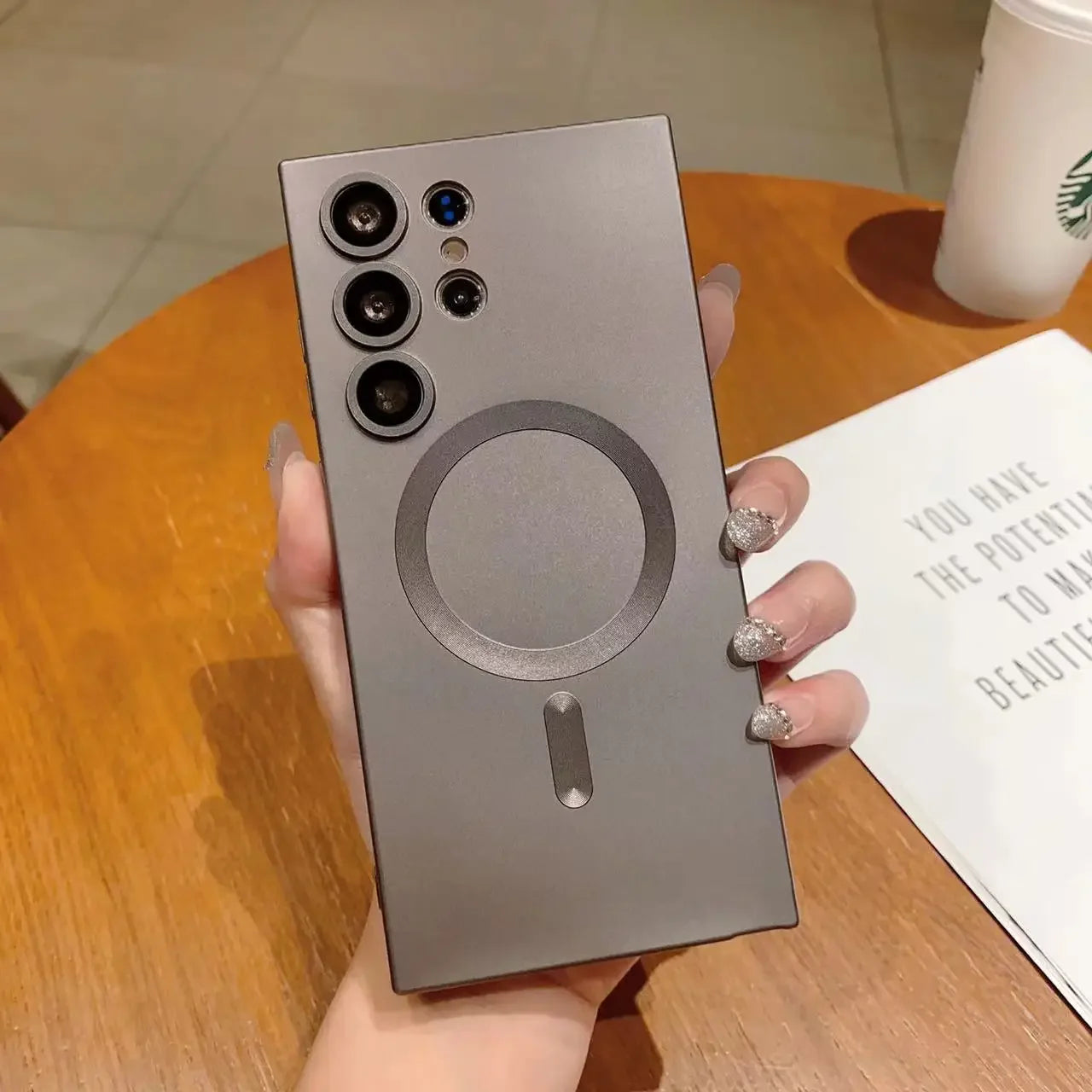 Lyxigt MagSafe magnetiskt fodral för Samsung Galaxy