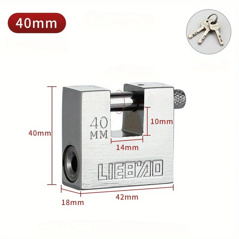 Rectangular Horizontal-Opening Padlock