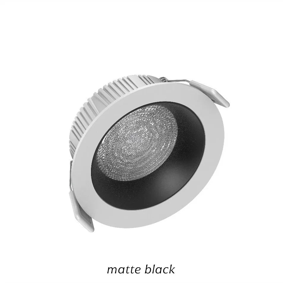 Indbygget LED-downlight med valgmuligheder for finish og dæmpning