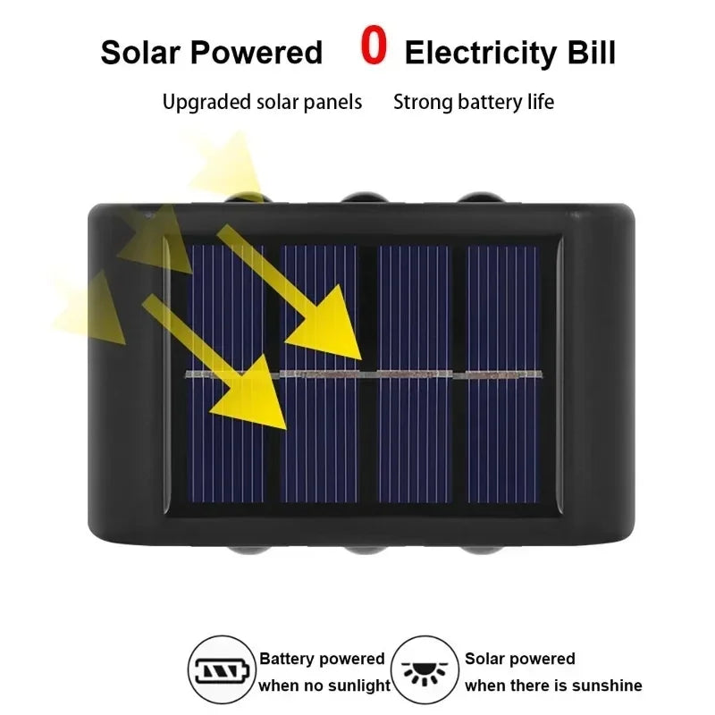 Solar Up-and-Down Wall Light - LED Options