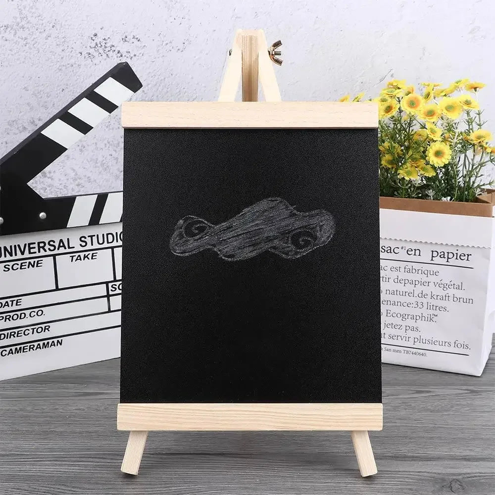 Wood-Framed Desktop Chalkboard Easel, S–L