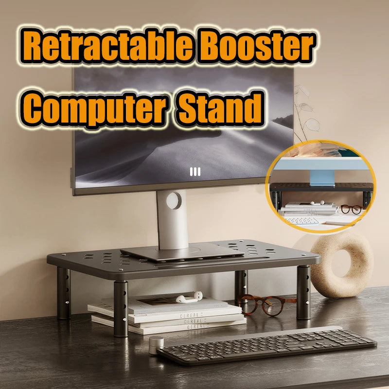Suporte ajustável para monitor com espaço de arrumação