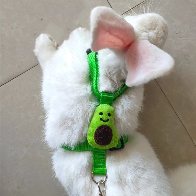 Walking Bunny Guinea Pig Harness for Small Animals Cute Pet Rabbit Harnesses and Leash Set Chinchilla Pigs mascotas Accessories