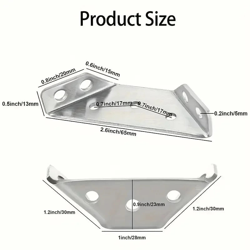 90-Degree Metal Corner Braces with Screws