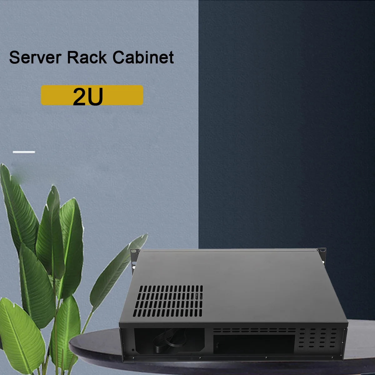2U chassis aluminium panel ultra kort industrielt kontrolserver chassis datalagring bundkort serverkasse