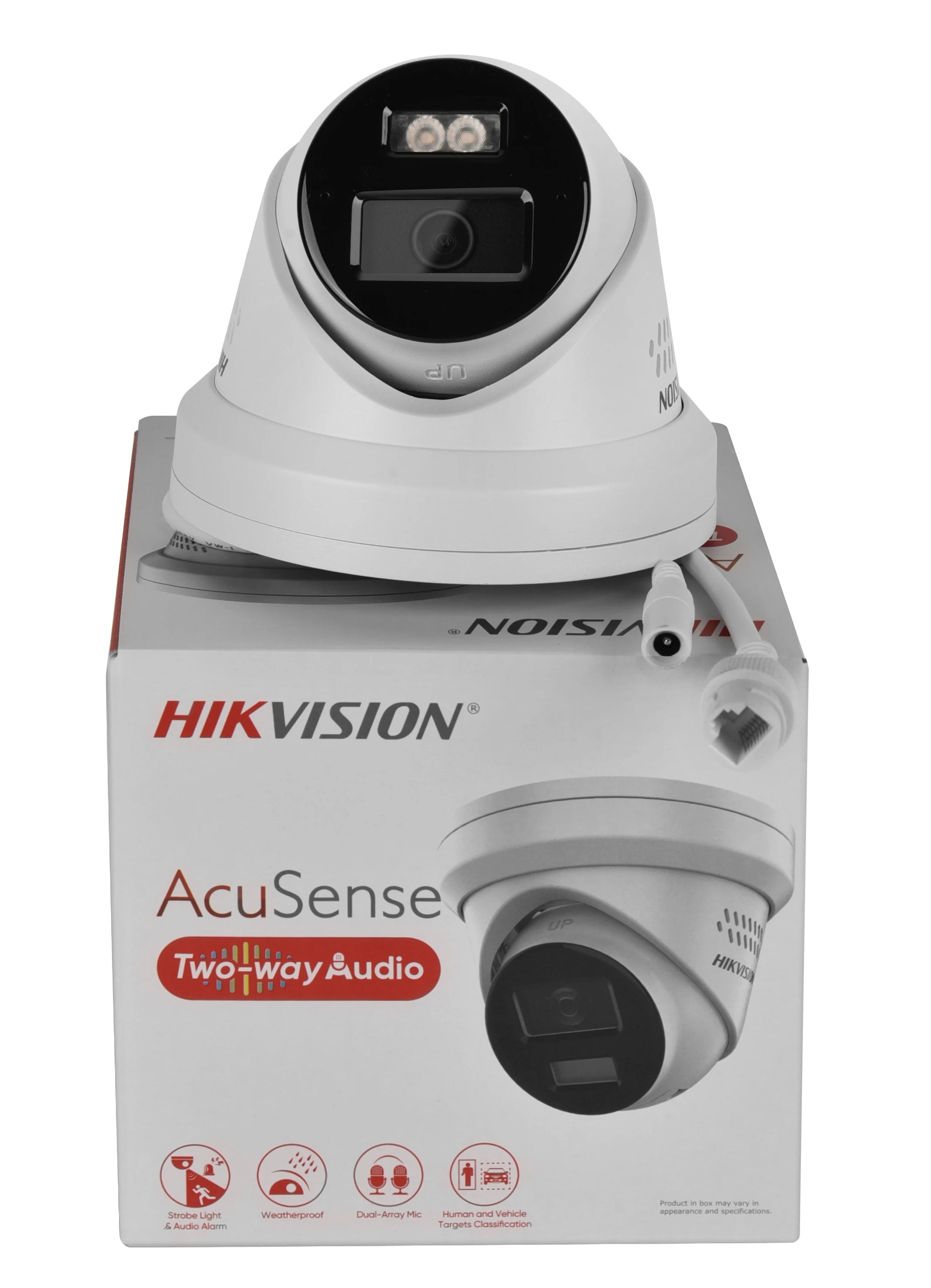 Hikvision 8MP IP Camera DS-2CD2383G2-LI2U/SL Smart Hybrid Light Arrayed Mic Speaker Turret Acusense Strobe Light Audible Warning