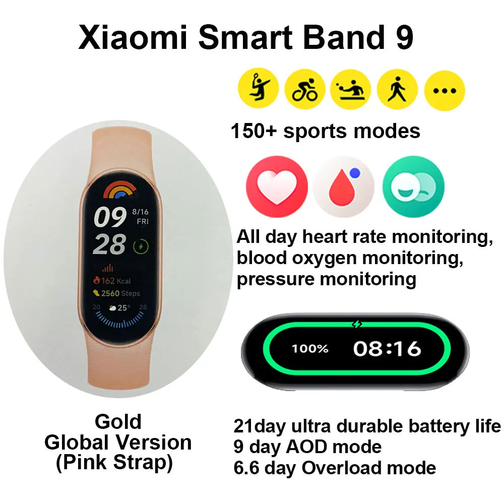 Xiaomi Mi Band 9 Brățară Inteligentă cu Ecran AMOLED