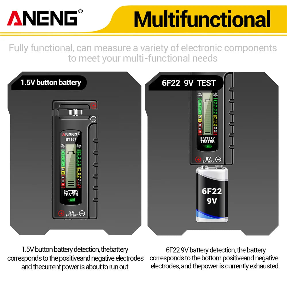 BT167 Household Battery Level Tester