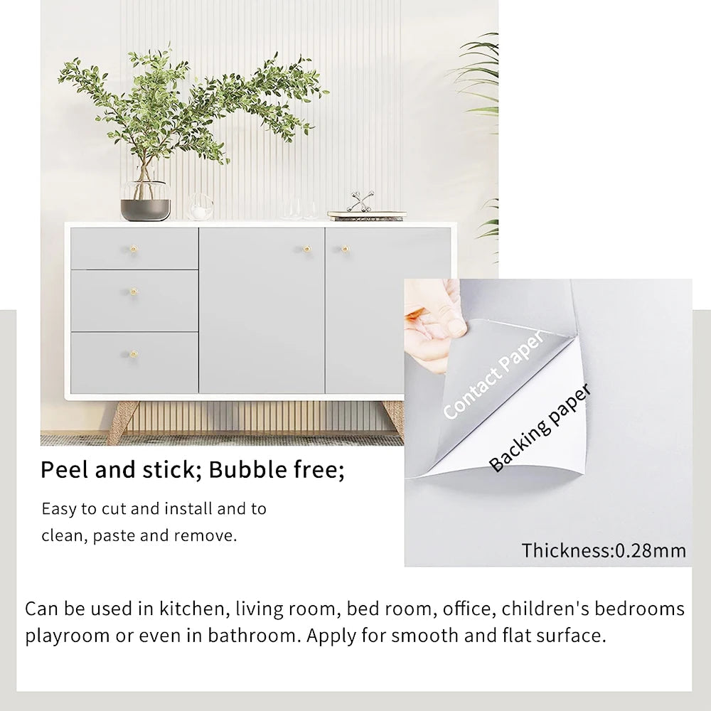 Thicken Pure Black Removable Waterproof Wallpaper Matte Contact Paper Wall Self Adhesive Countertop Cupboard Shelf PVC