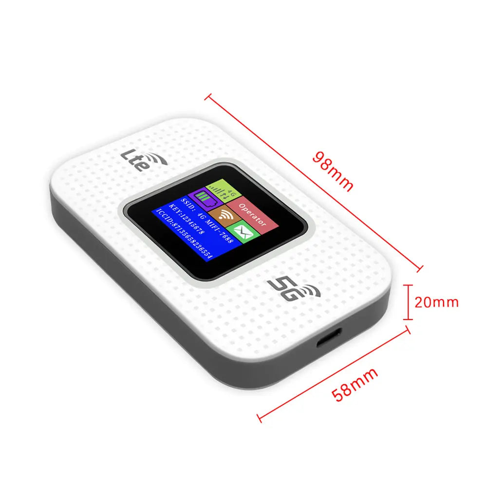 4G LTE Mobile WiFi Router 300Mbps Hotspot Modem with Color Screen