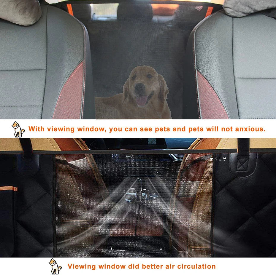 SEAMETAL Car Rear Seat Cover for Dog Waterproof Oxford Cloth Seat Cushion for Pet Anti-Scratch Seat Protector Barrier for Dog