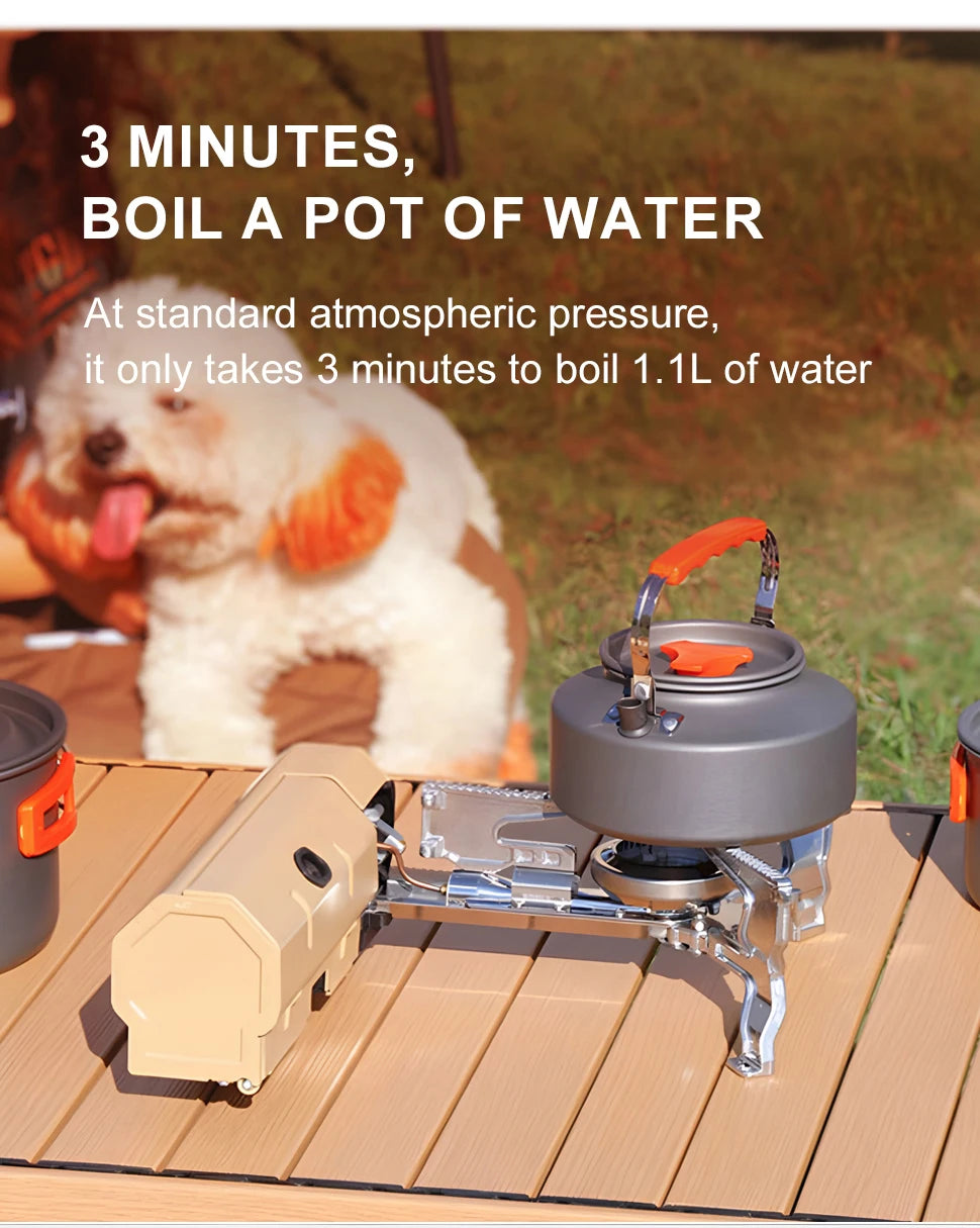 2670W Folding Butane Gas Stove for Camping and Outdoor Cooking