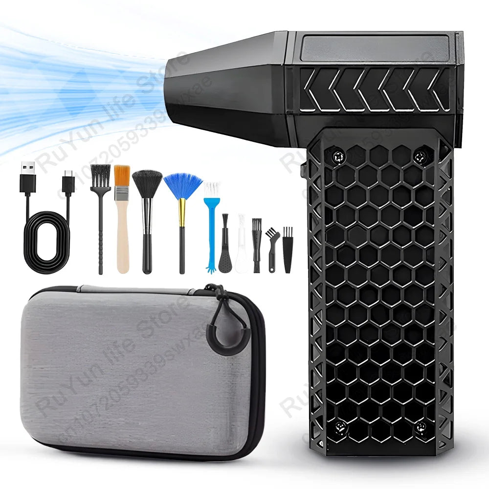 CAER Turbo Jet Violent Fan with Storage Bag 130000RPM Wind Speed 52m/s Portable Mini Air Blower Handheld Car Dust Blowing Tools