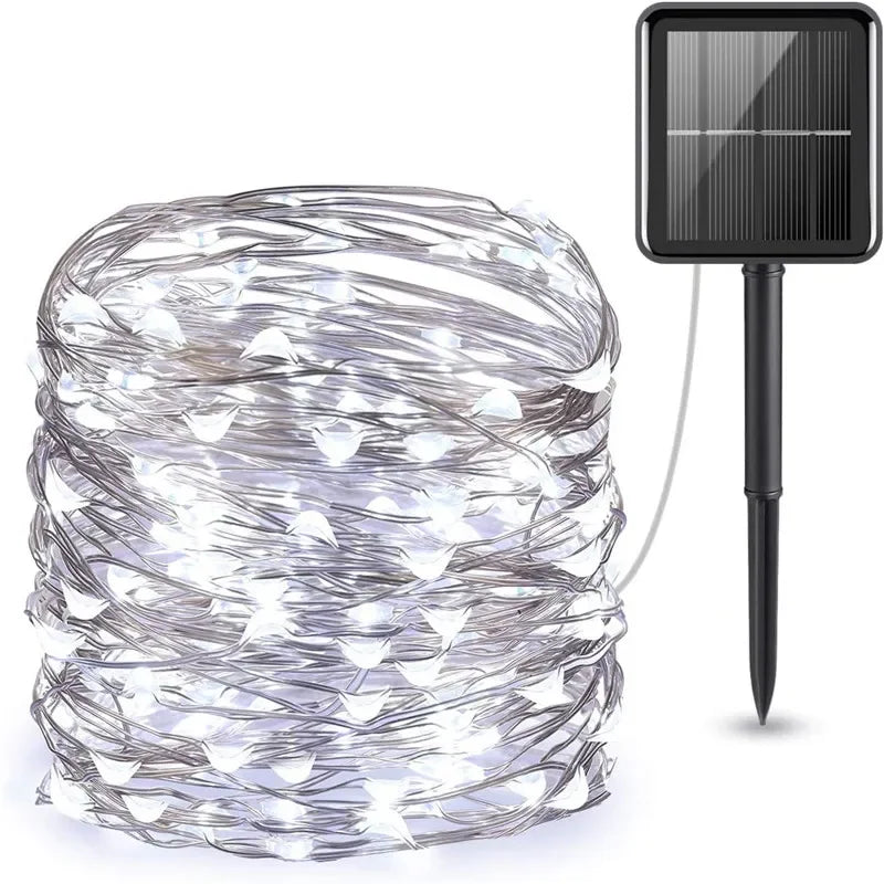 Guirnalda solar de luces LED con ocho modos