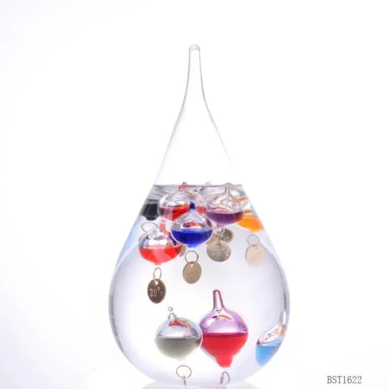 Druppelglasthermometer in Galileo-stijl - zeven ballen