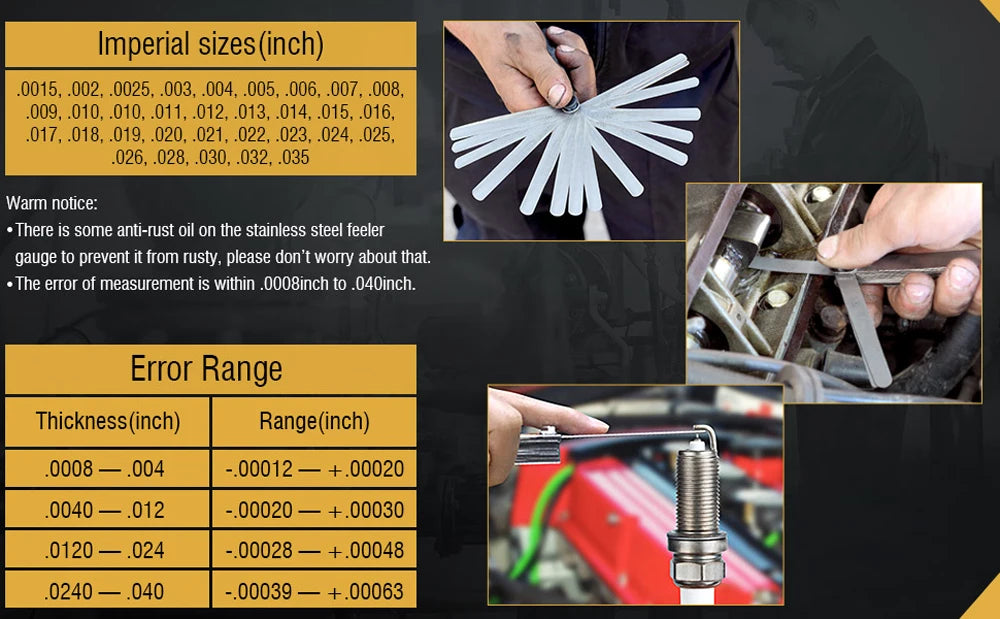32-Blade Folding Feeler Gauge