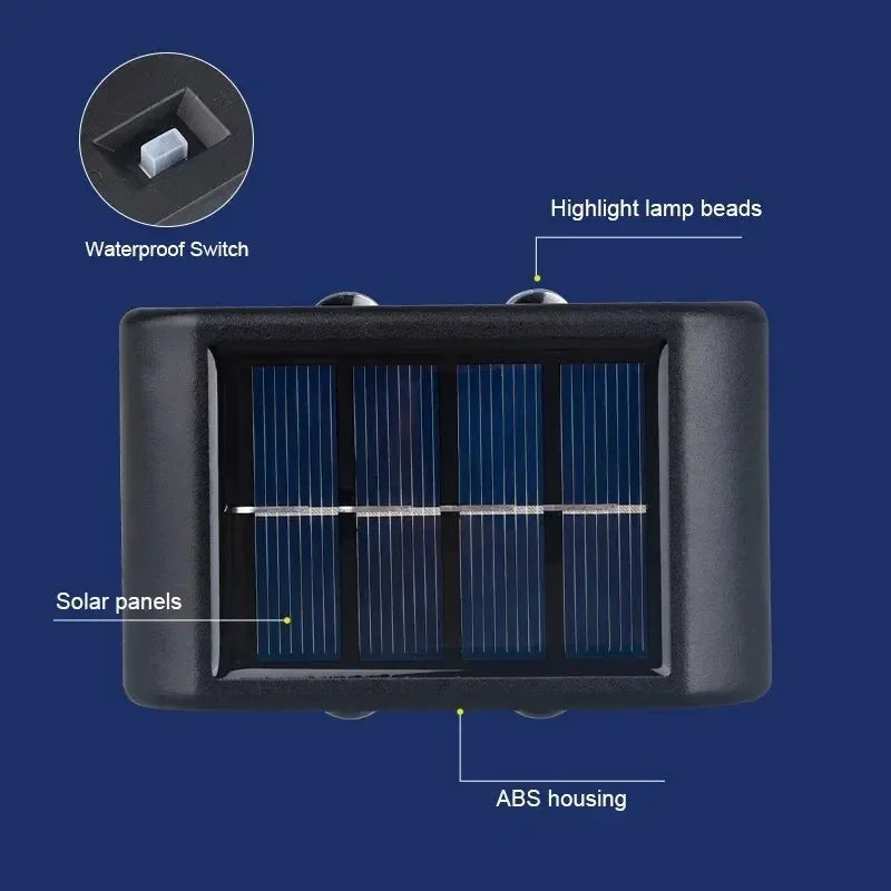 Solar Up-and-Down Wall Light - LED Options