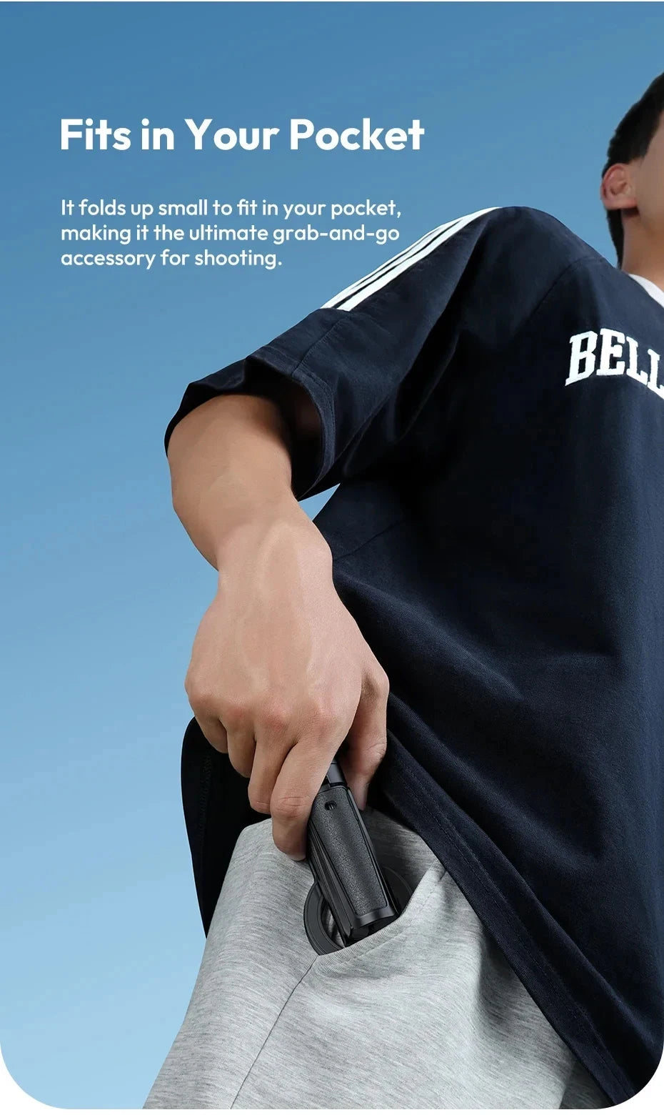 Magnetic Phone Tripod Wireless Phone Grip Selfie Stick Desktop Tripod for iPhone 12 13 14 15 16 Pro Max For Samsung phone holder