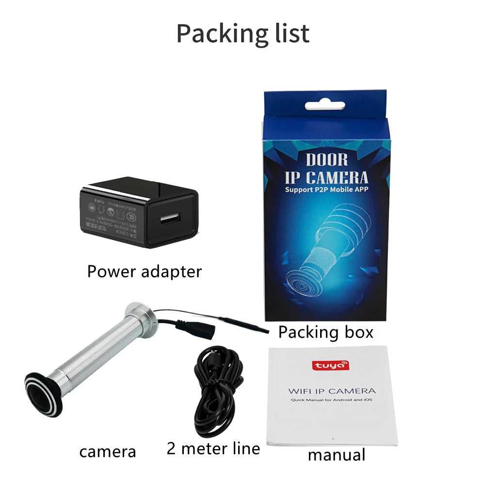 WiFi Mini Peephole Door Camera 16mm 2MP 2.4G/5G