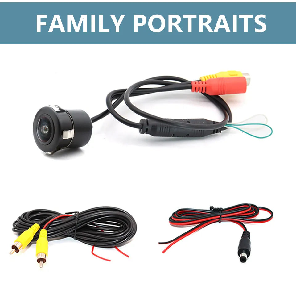 Car Front & Rear View Camera 1080P Wide Angle Night Vision Waterproof