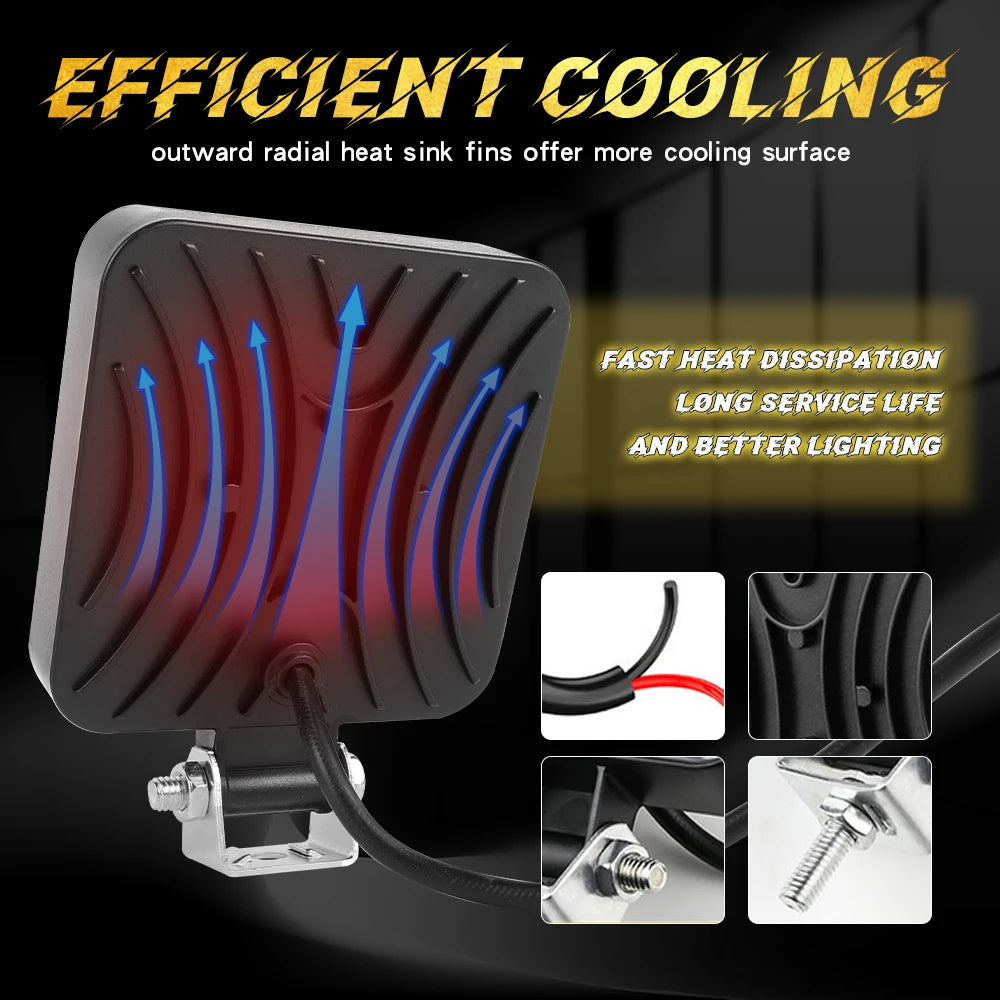 Mini 4 Inch LED Work Light 48W 12V Off-Road Spotlight