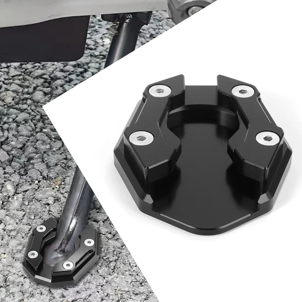 Universal Scooter Motorcycle Bike Kickstand Extender Foot Side Stand Extension Pad Support Plate Anti-skid Enlarged Base