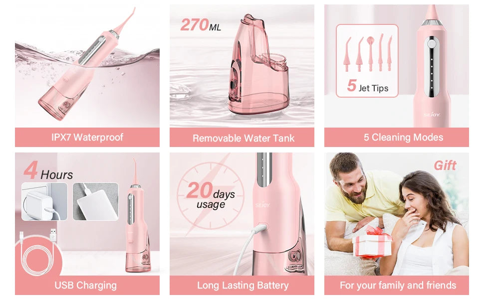 Cordless Electric Water Flosser for Powerful Everyday Oral Care