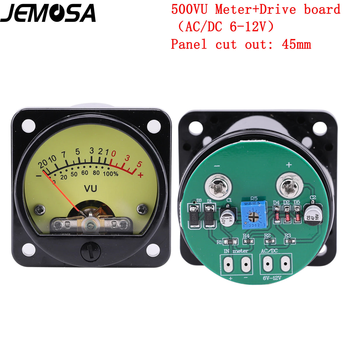 45mm Analogue VU Meter and Driver Board Kit