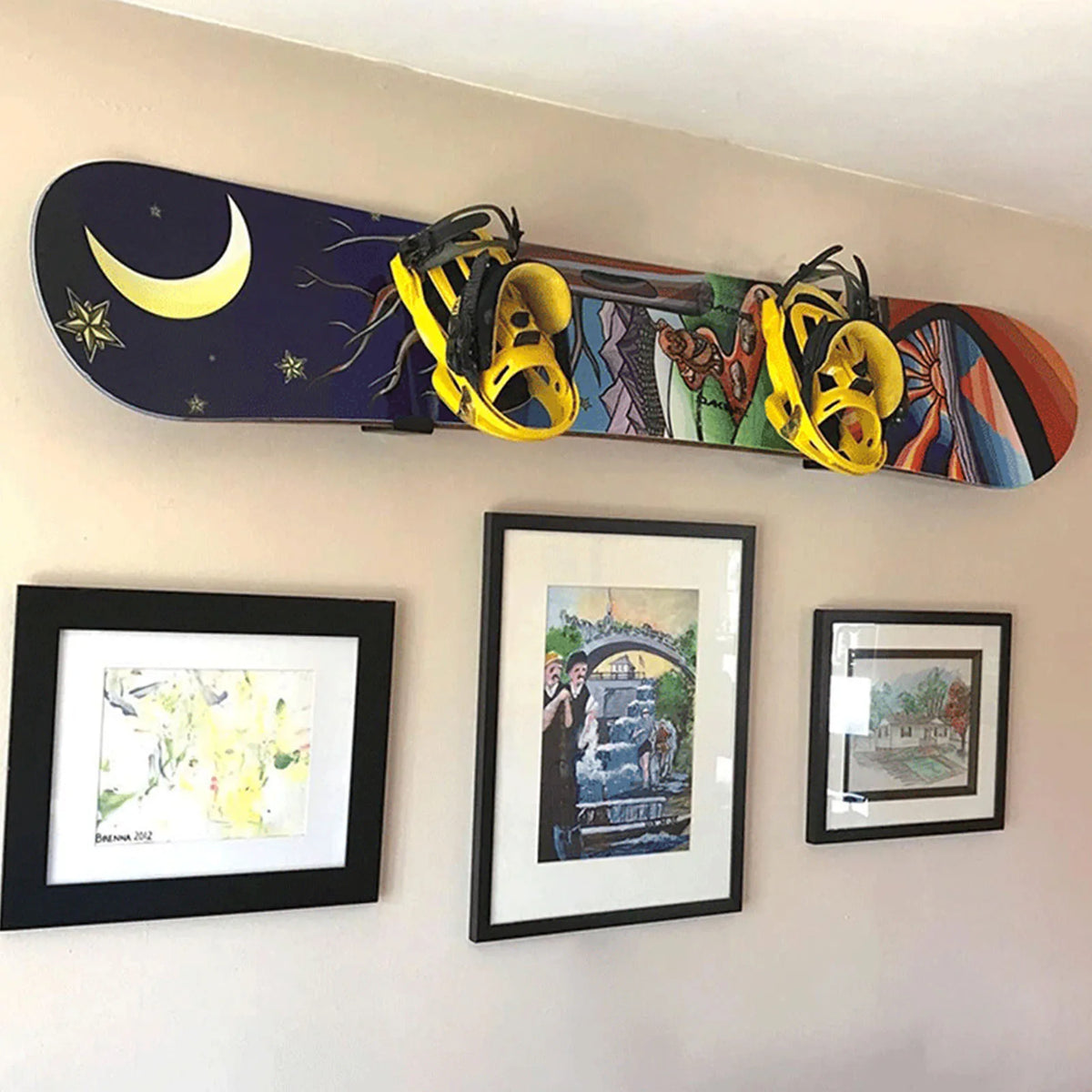 Pair of Padded Steel Snowboard Wall Brackets