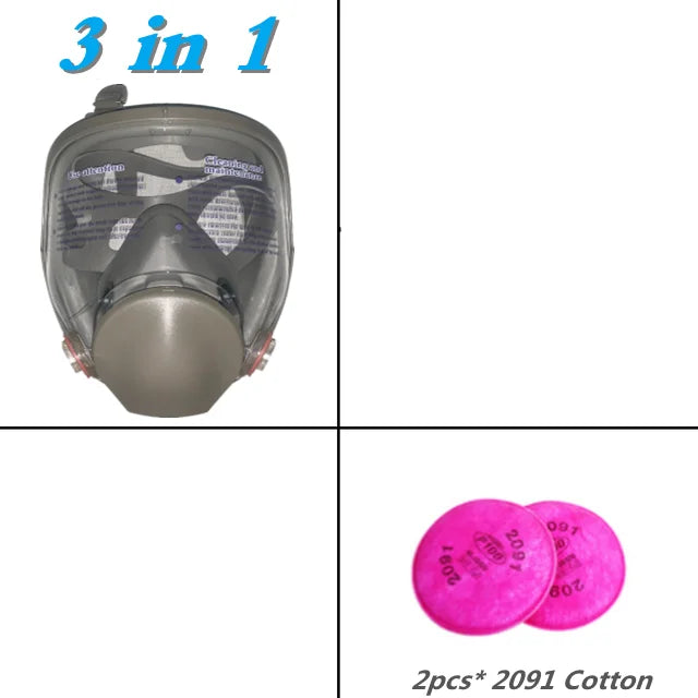 Maschera antigas a pieno facciale 6800 con protezione antiappannamento e sicurezza