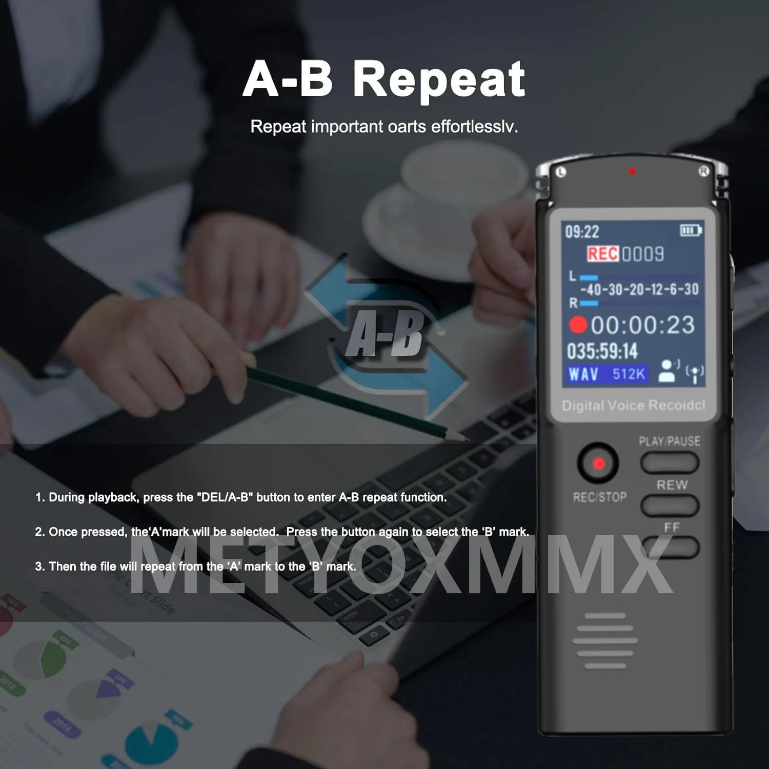 Digital Voice Recorder Voice Activated Recorder Mini Voice Recorder Upgraded Small Audio Recorder with MP3&USB for Lectures