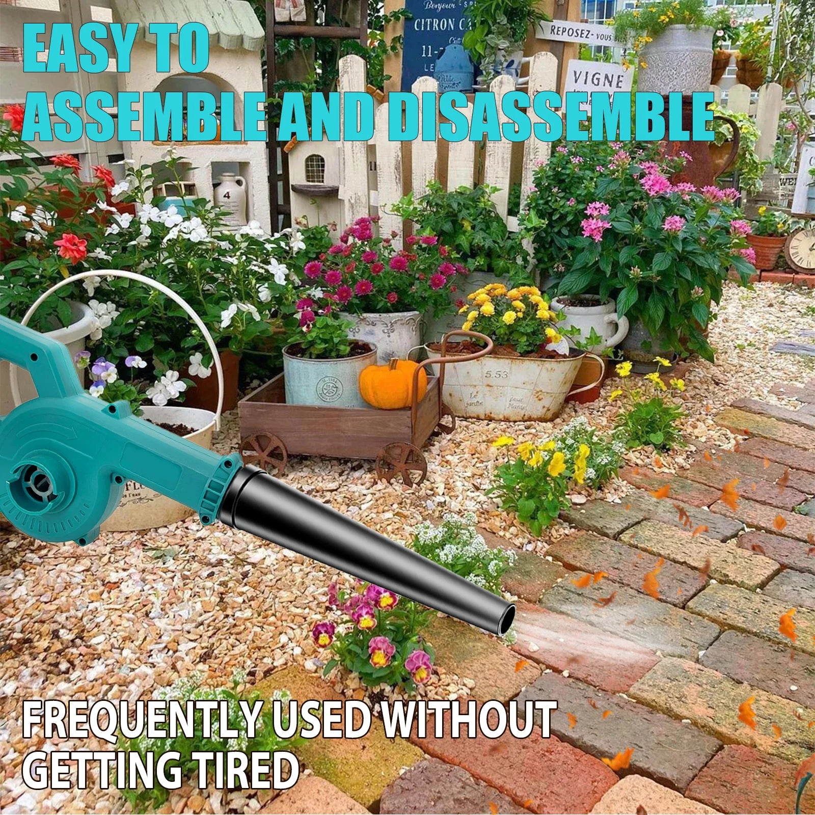 Cordless Leaf Blower with 2 Batteries