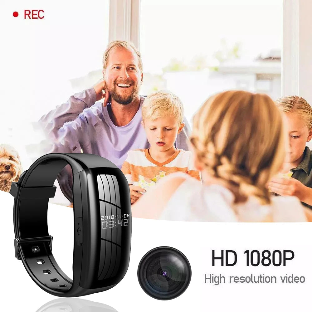 256GB Mini Camera Watch Audio Video Recording Bracelet USB Flash Driver Dictaphone Noise Reduce Sound Recording Wristband